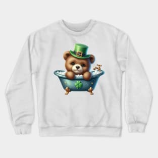 St Patricks Day Teddy Bear Crewneck Sweatshirt